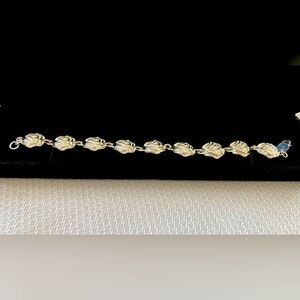 Pretty Silver Plate Bracelet with black presentation box